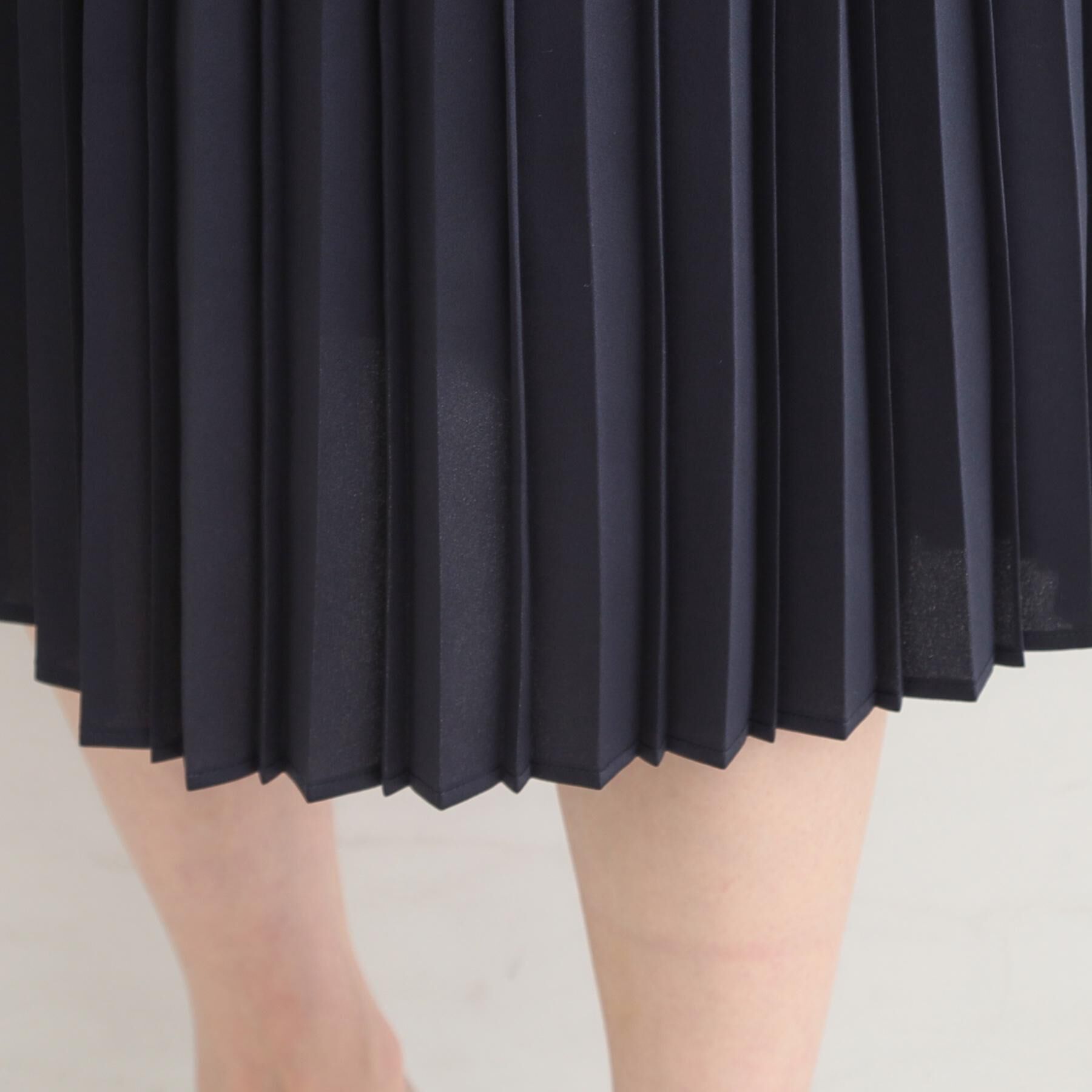 SHOO･LA･RUE「【着丈選べる】微ラメプリーツスカート」|スカート|