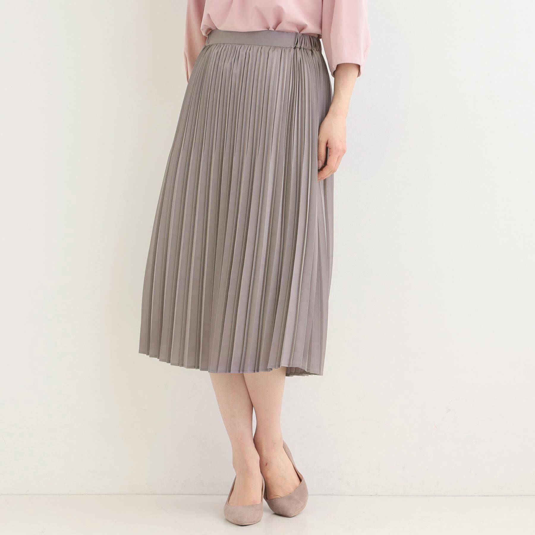 SHOO･LA･RUE「【着丈選べる】微ラメプリーツスカート」|スカート|