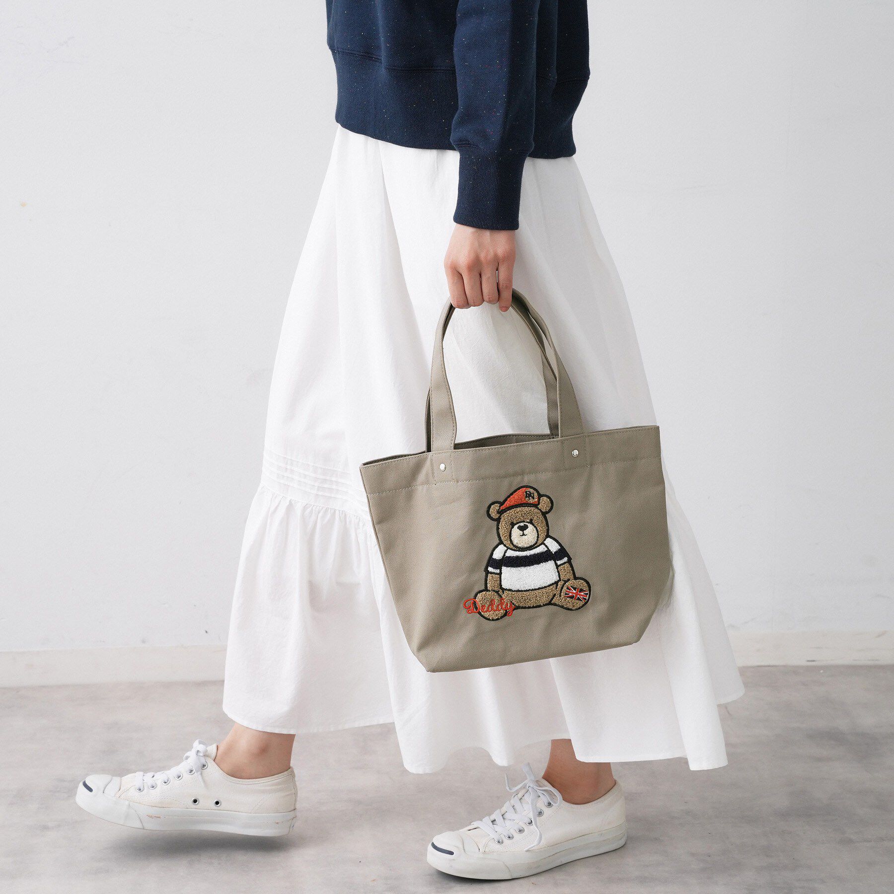 Dessin「Deddyさがら刺繍トートバッグ」|トートバッグ|ベージュ(052)