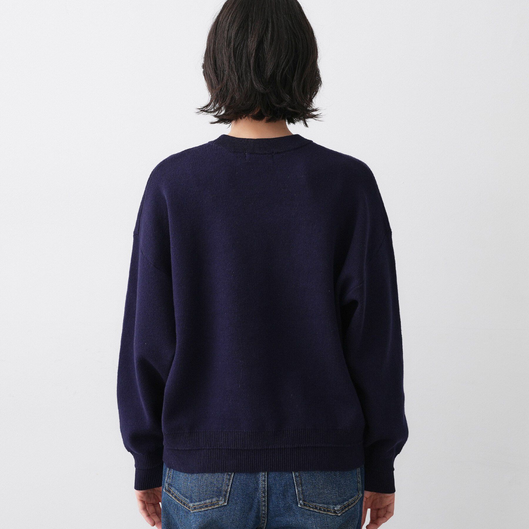 Dessin「【ユニセックス/洗える】ロゴ刺繍入りコットンジャカード」|ニット・セーター|