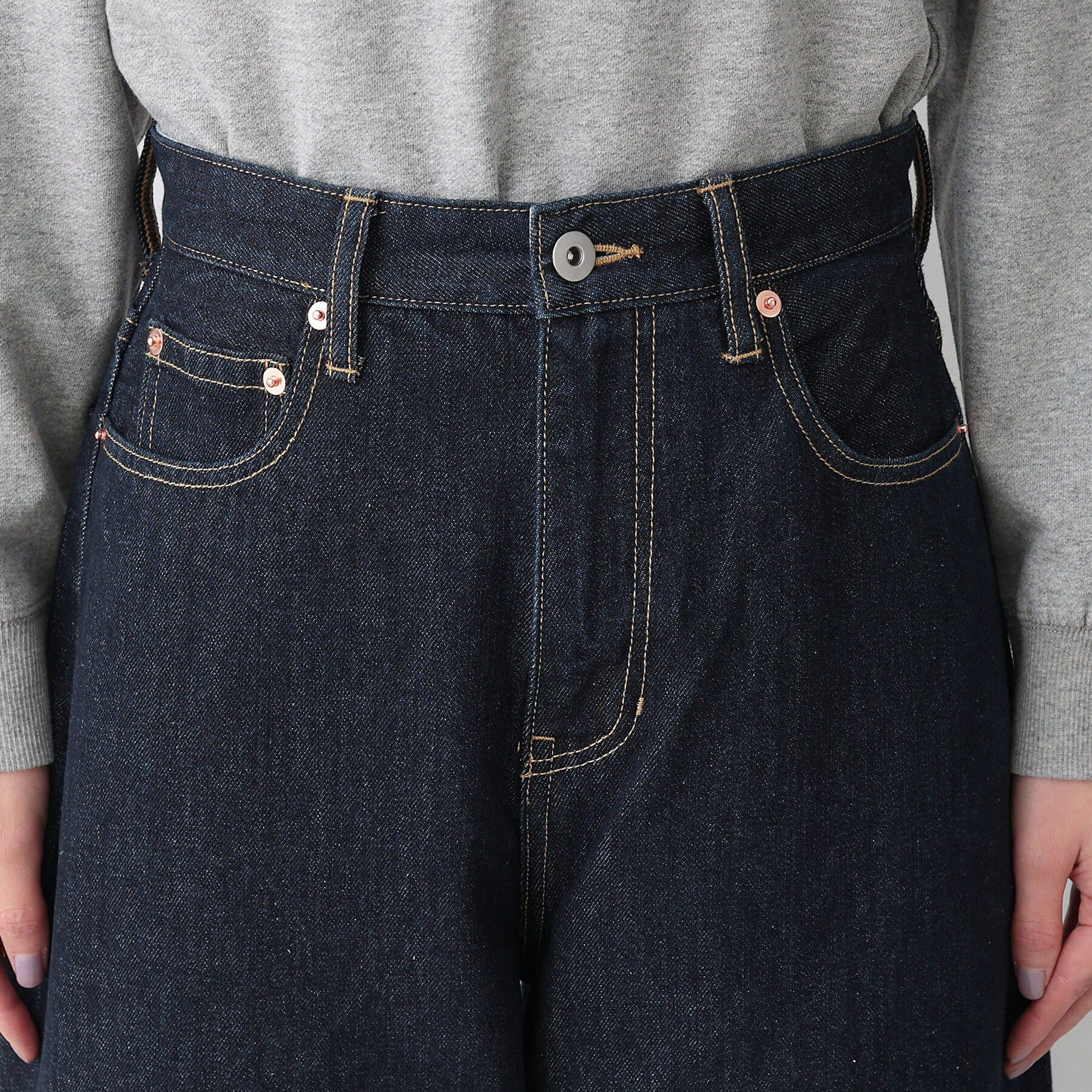 Dessin「【洗える】ワイドカーブシルエット12OZデニム」|その他|