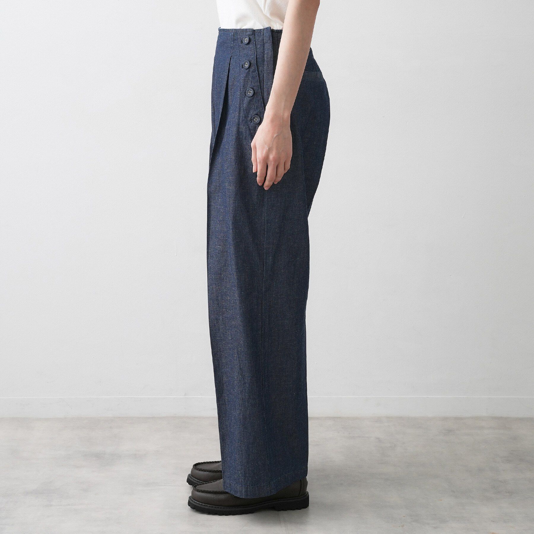 Dessin「【洗える】綿麻マリンワイドデニムパンツ」|その他|