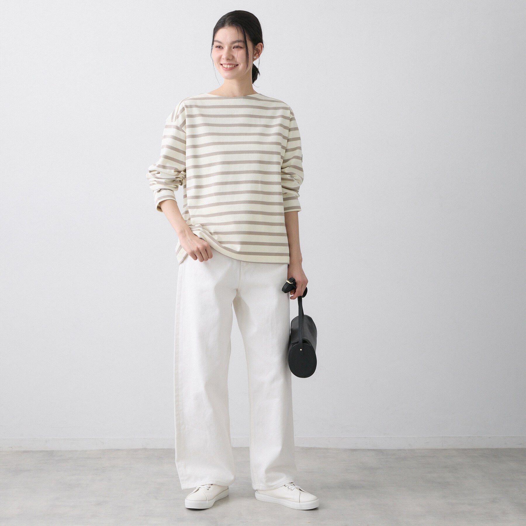 Dessin「【洗える】クルーネックボーダーカットソー」|Tシャツ・カットソー|