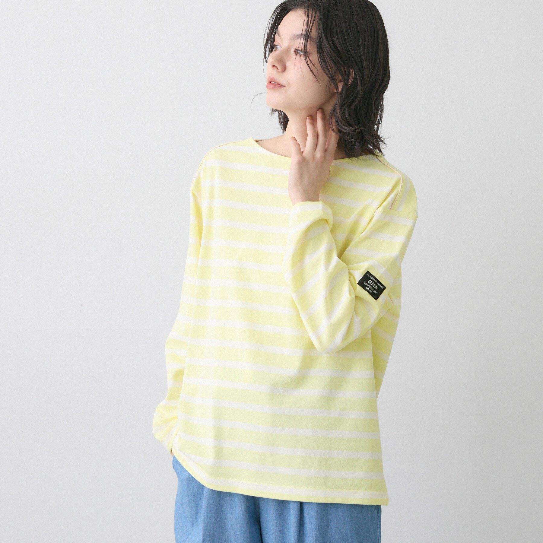 Dessin「【洗える】クルーネックボーダーカットソー」|Tシャツ・カットソー|