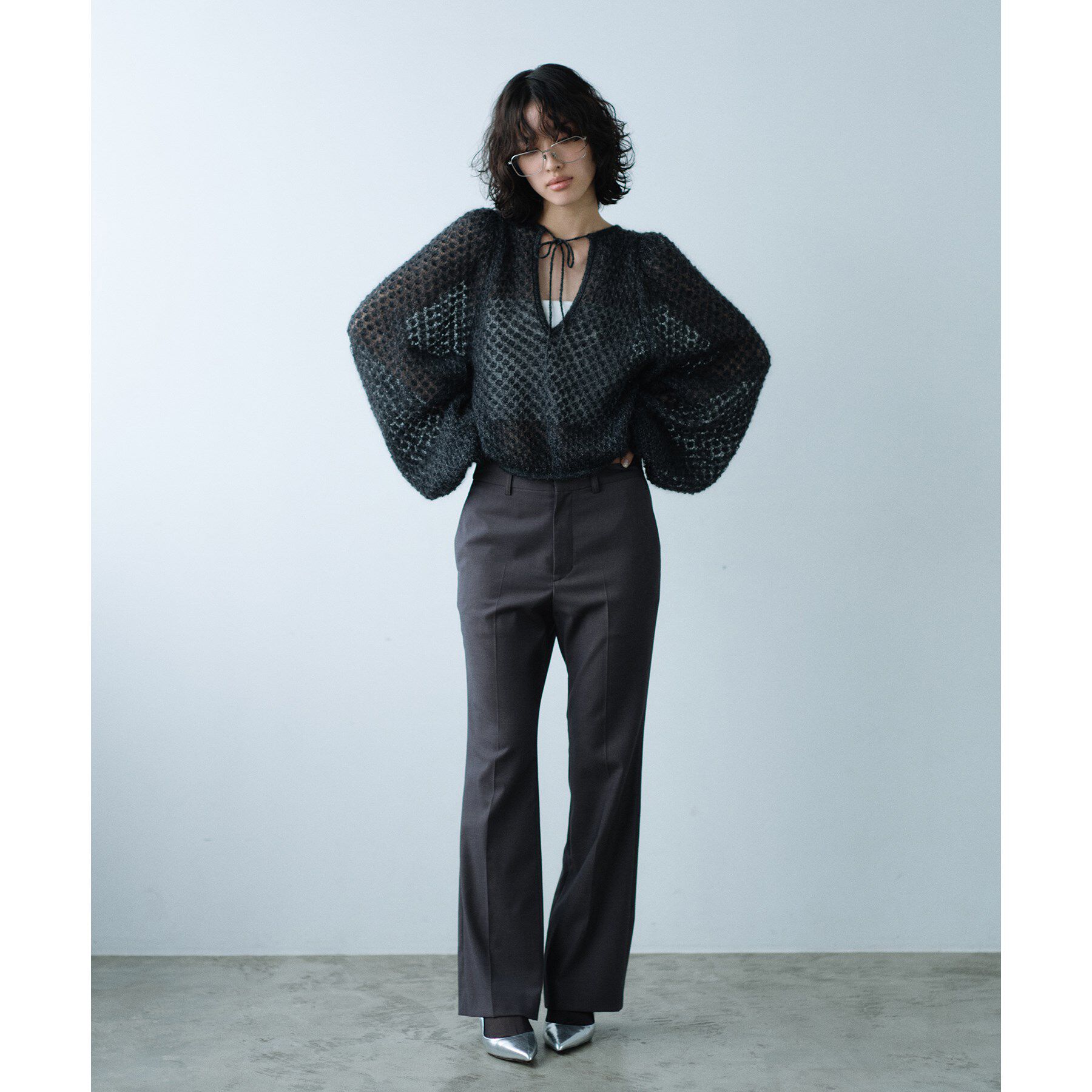 CODE A「2way sheer mohair pullover」|ニット・セーター|