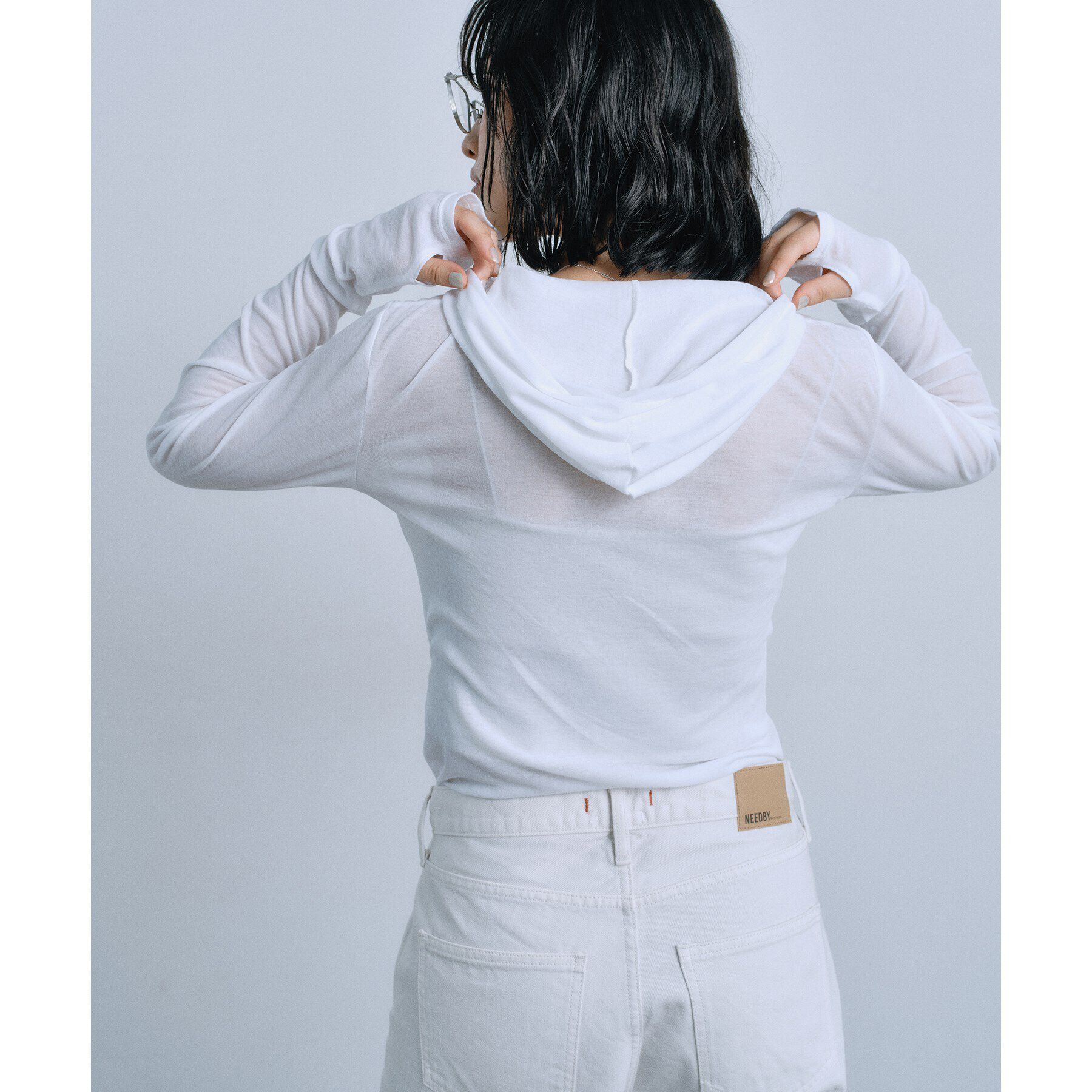 CODE A「【Re】sheer hoodie tee」|ニット・セーター|