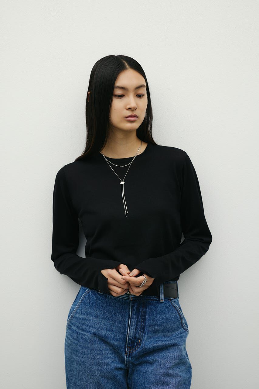 STYLEMIXER「スリットスリーブニット」|ニット・セーター|BLK