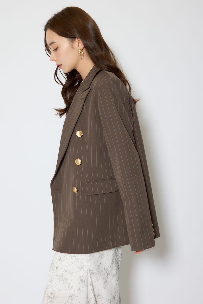 rienda「ピークドラペルダブルテーラードジャケット」|その他|