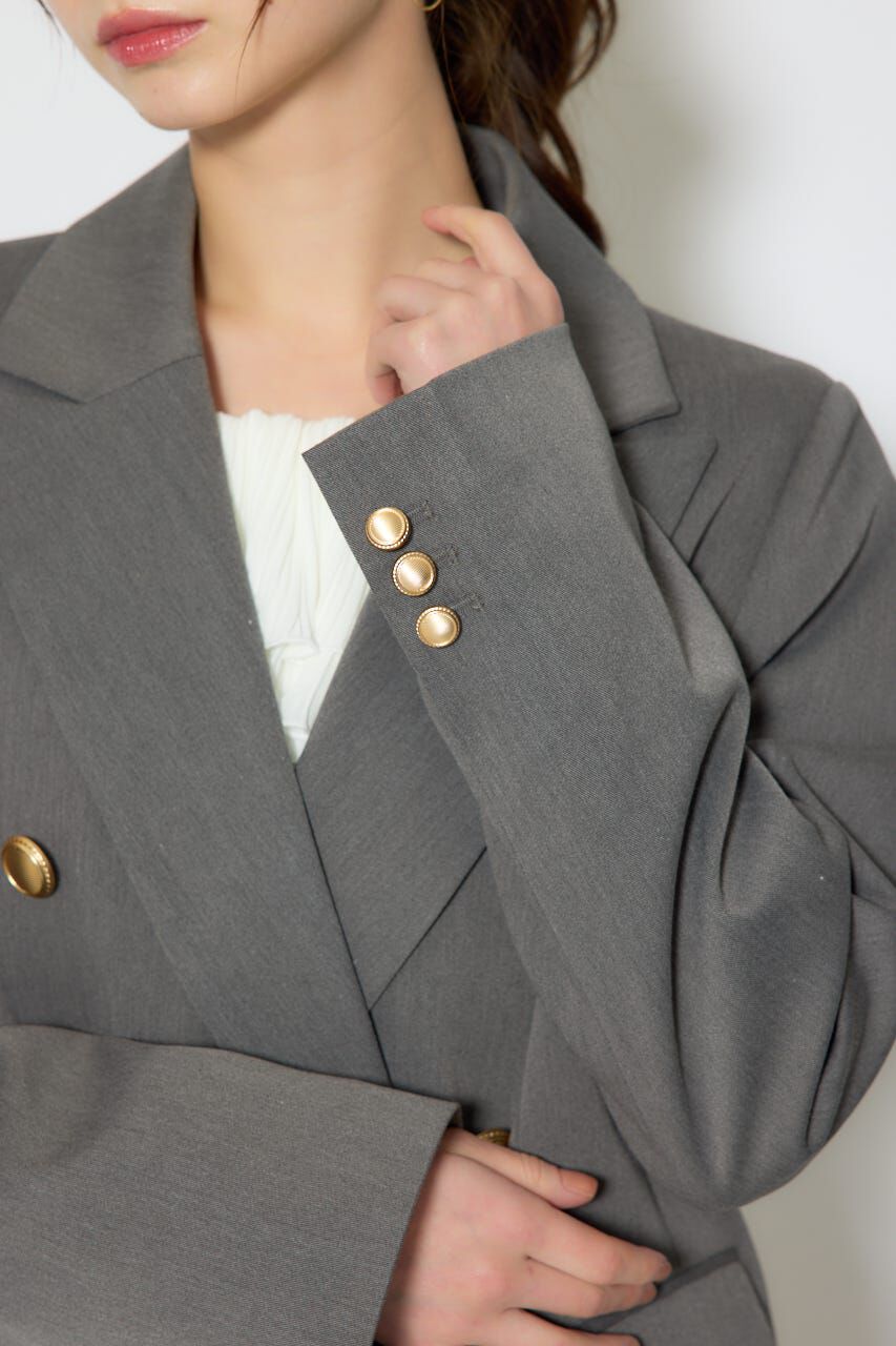 rienda「ピークドラペルダブルテーラードジャケット」|その他|