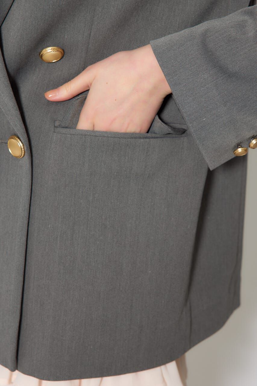 rienda「ピークドラペルダブルテーラードジャケット」|その他|