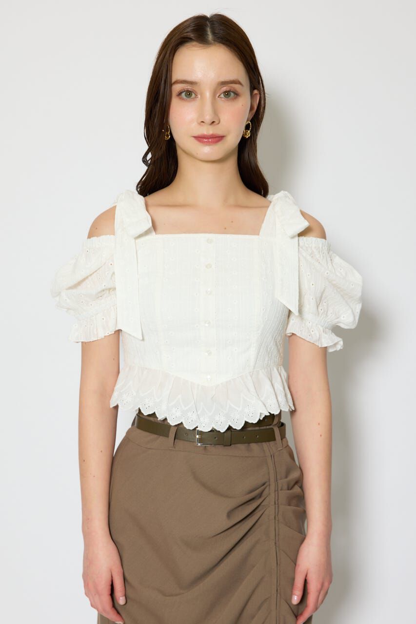 rienda「コットンレースブラウス」|シャツ・ブラウス|