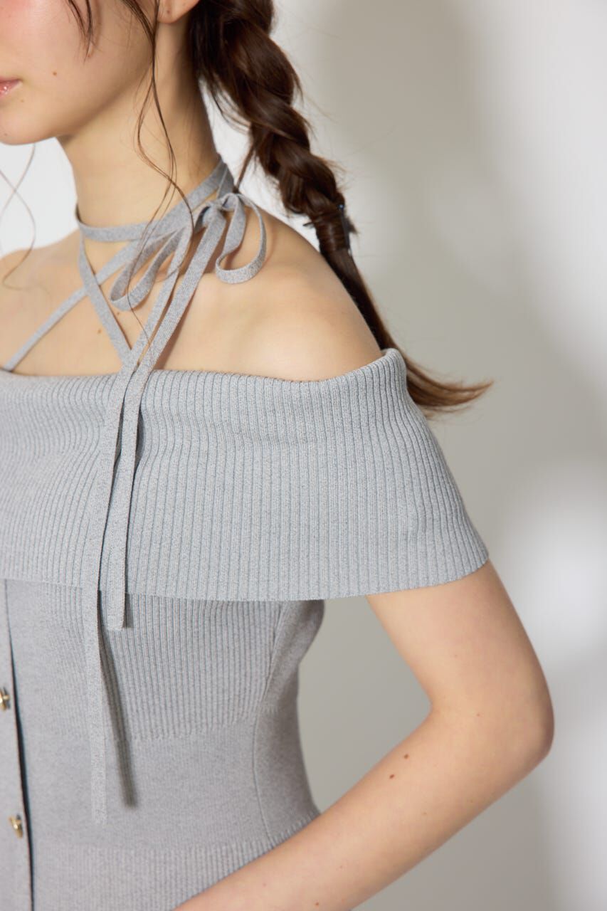 rienda「オフショルダーニットタイトワンピース」|ワンピース|