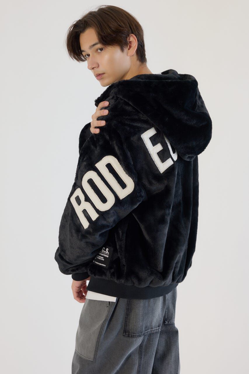RODEO CROWNS「ロゴパッチエコファーブルゾン」|ブルゾン・スタジャン|