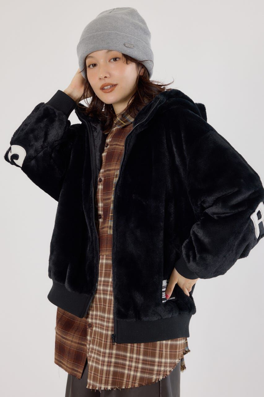 RODEO CROWNS「ロゴパッチエコファーブルゾン」|ブルゾン・スタジャン|