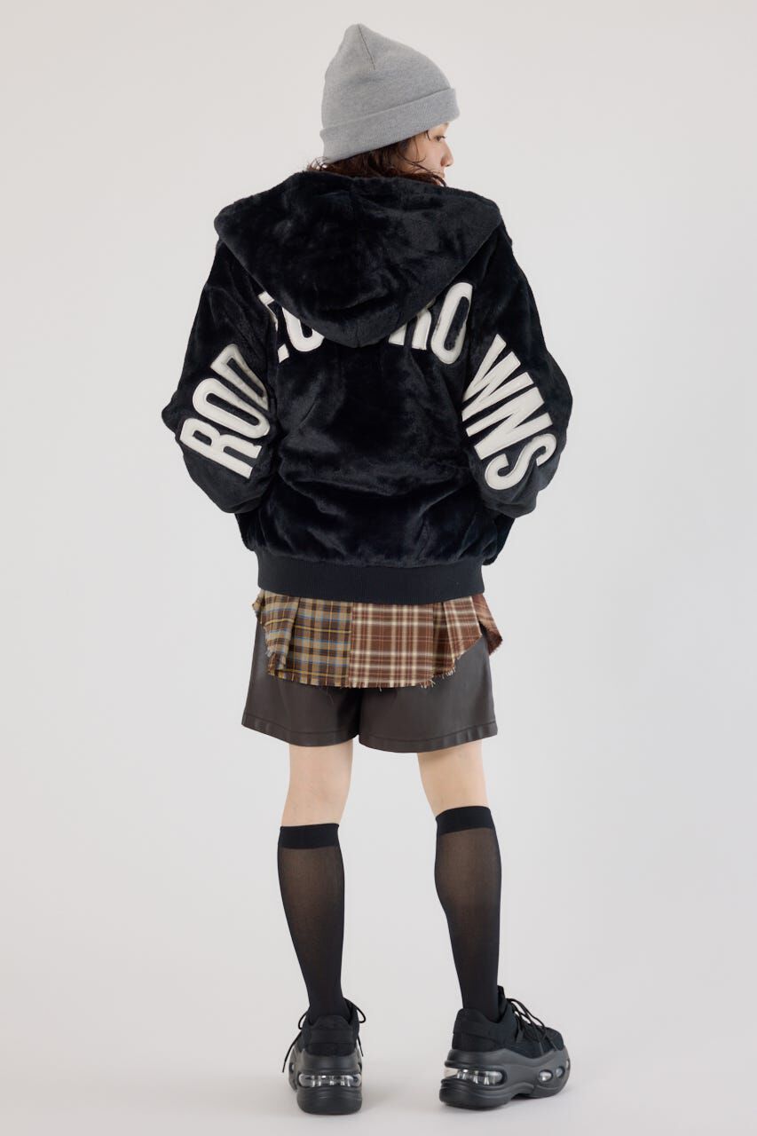 RODEO CROWNS「ロゴパッチエコファーブルゾン」|ブルゾン・スタジャン|