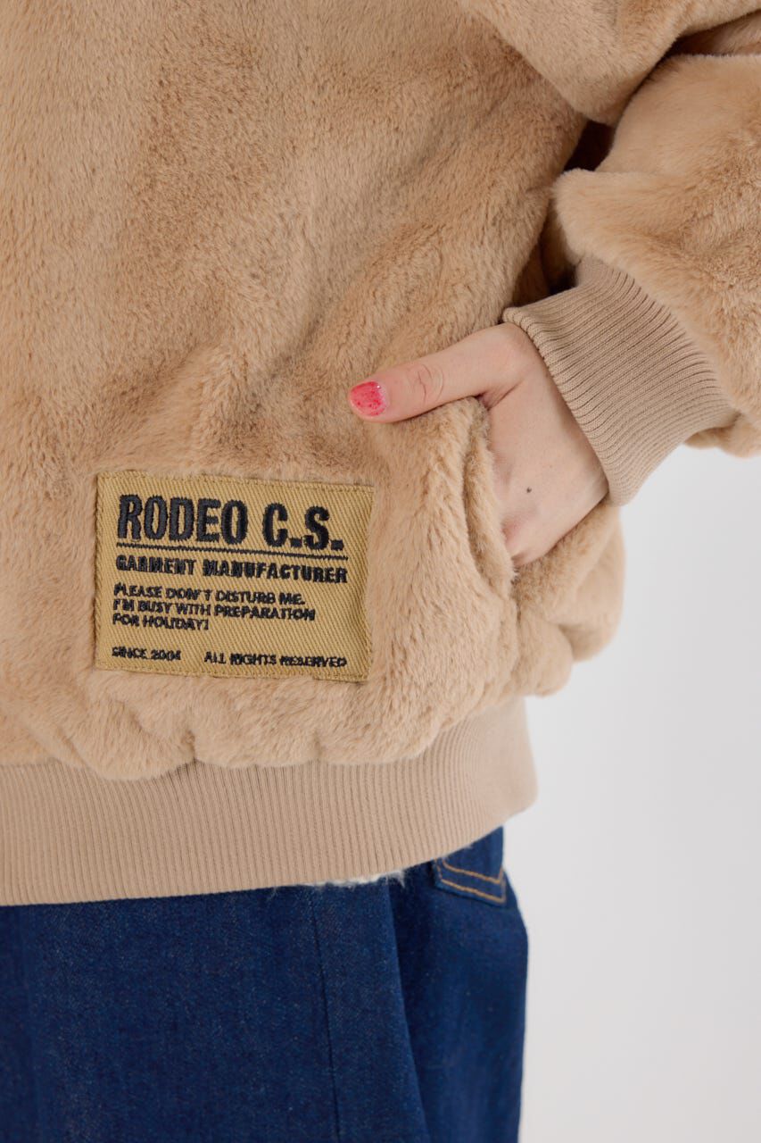 RODEO CROWNS「ロゴパッチエコファーブルゾン」|ブルゾン・スタジャン|