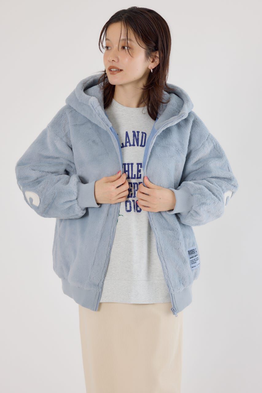 RODEO CROWNS「ロゴパッチエコファーブルゾン」|ブルゾン・スタジャン|