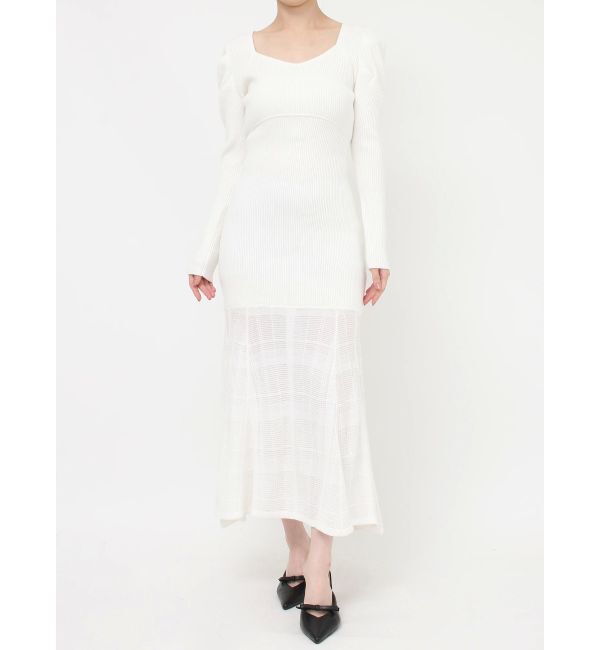 RESEXXY「シアーチェックニットワンピース」|ワンピース|