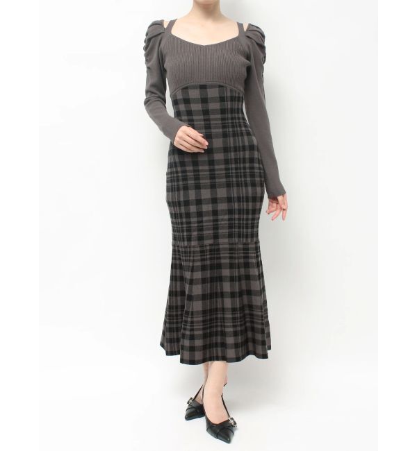 RESEXXY「ショルダーオープンマーメイドニットワンピース」|ワンピース|