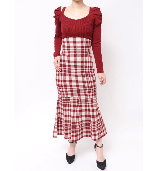 RESEXXY「ショルダーオープンマーメイドニットワンピース」|ワンピース|