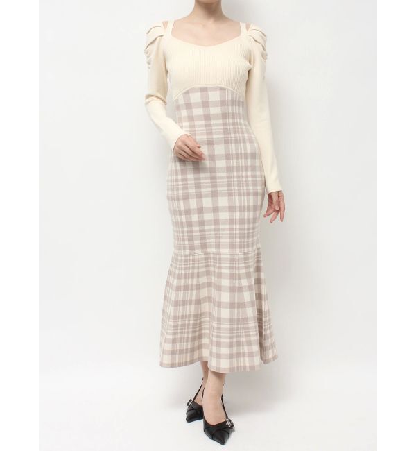 RESEXXY「ショルダーオープンマーメイドニットワンピース」|ワンピース|