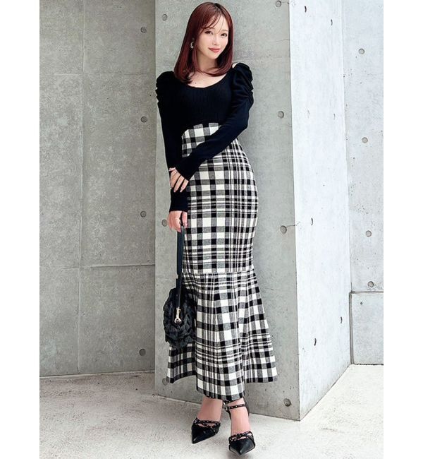 RESEXXY「ショルダーオープンマーメイドニットワンピース」|ワンピース|