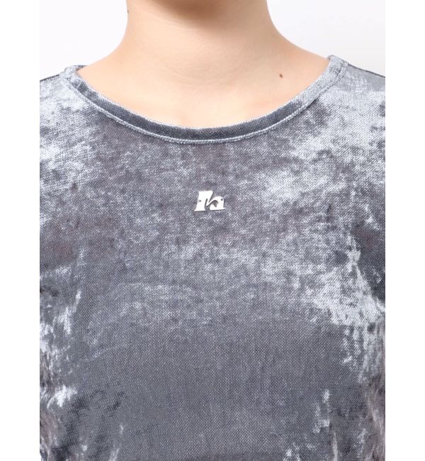 MURUA「クロップドシアーベロアTシャツ」|Tシャツ・カットソー|