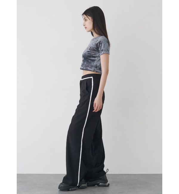 MURUA「クロップドシアーベロアTシャツ」|Tシャツ・カットソー|