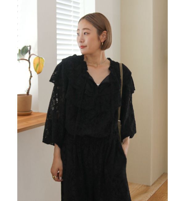 Ungrid「フリルデザインロンパース」|オールインワン|