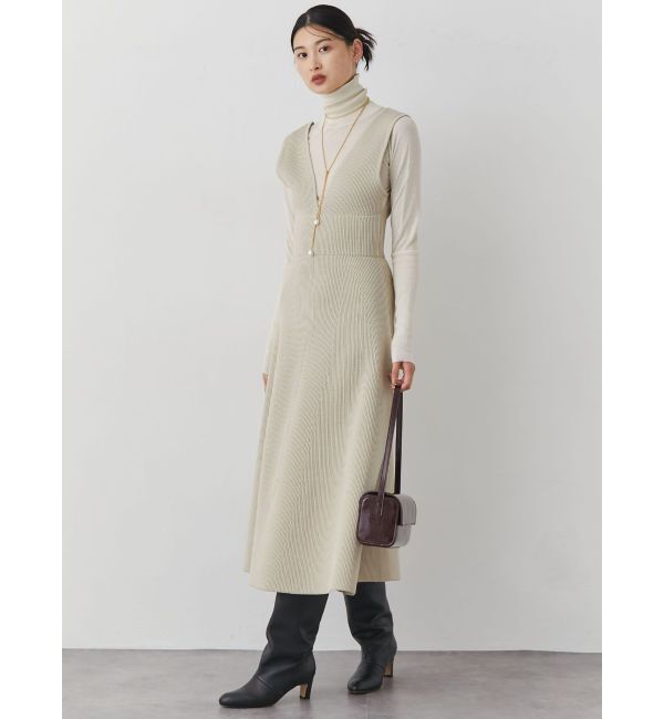 LAGUNAMOON「フォルムラインニットジャンパースカート」|ジャンパースカート|