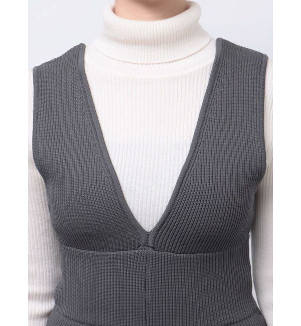 LAGUNAMOON「フォルムラインニットジャンパースカート」|ジャンパースカート|