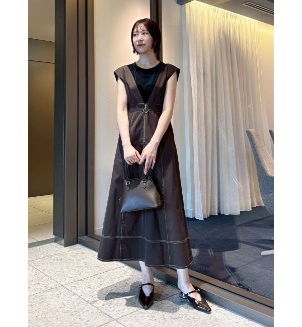 LAGUNAMOON「【別注Dickies】ZIPジャンパースカート」|ジャンパースカート|