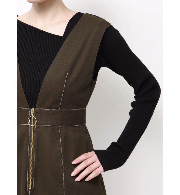 LAGUNAMOON「【別注Dickies】ZIPジャンパースカート」|ジャンパースカート|