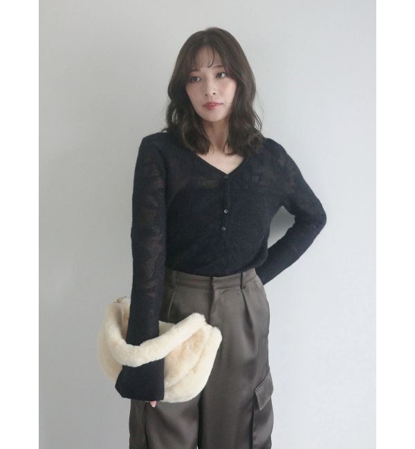 LAGUNAMOON「サテンカーゴワイドパンツ」|カーゴ|