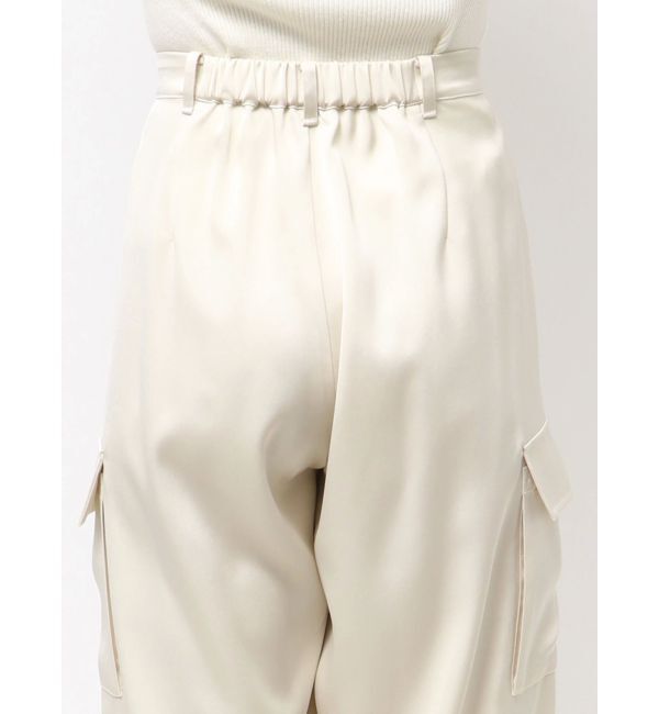 LAGUNAMOON「サテンカーゴワイドパンツ」|カーゴ|