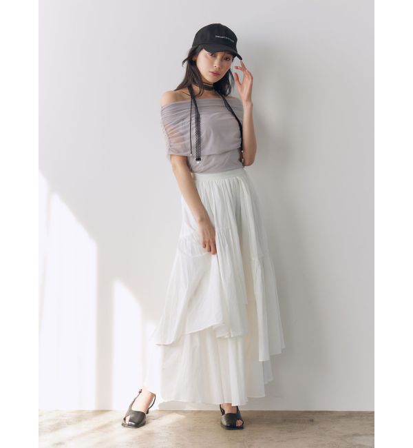 LAGUNAMOON「アシメティアードコットンスカート」|スカート|