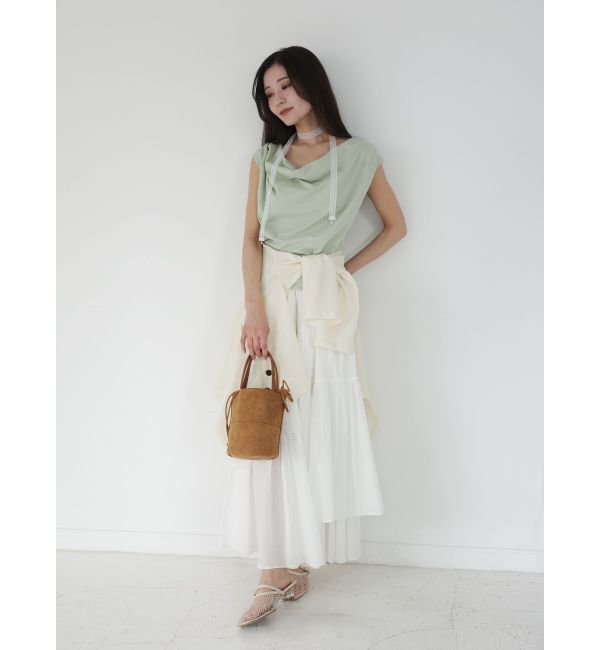 LAGUNAMOON「アシメティアードコットンスカート」|スカート|