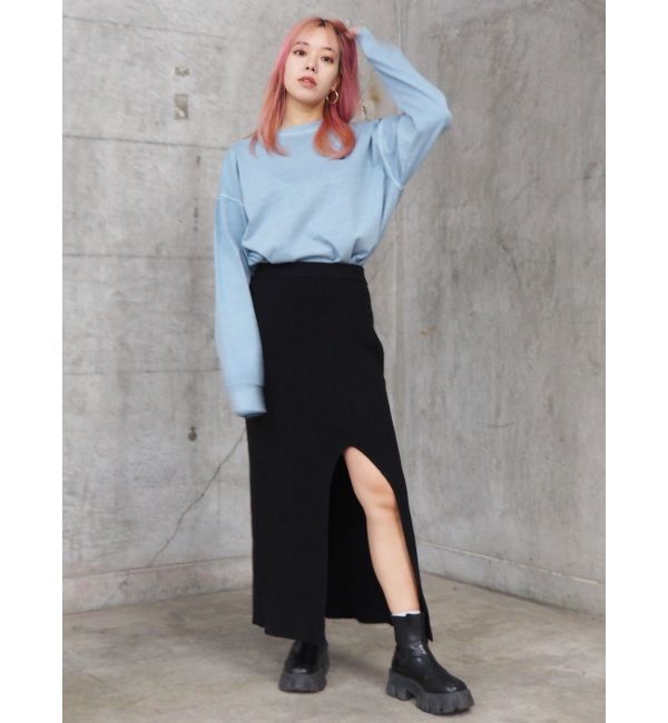 EVRIS「スリットロングニットスカート【セットアップ着用可能】」|スカート|