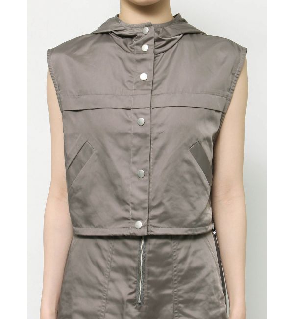 EVRIS「フードドロストショートベスト【セットアップ着用可能】」|ベスト・ジレ|