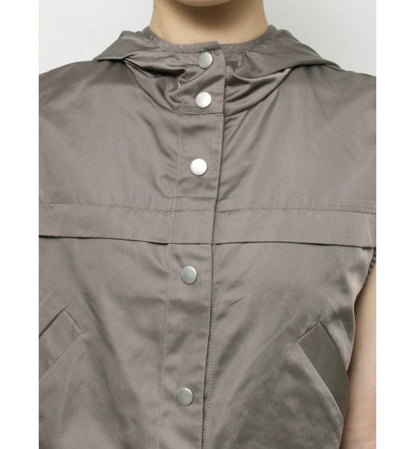 EVRIS「フードドロストショートベスト【セットアップ着用可能】」|ベスト・ジレ|