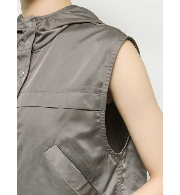 EVRIS「フードドロストショートベスト【セットアップ着用可能】」|ベスト・ジレ|