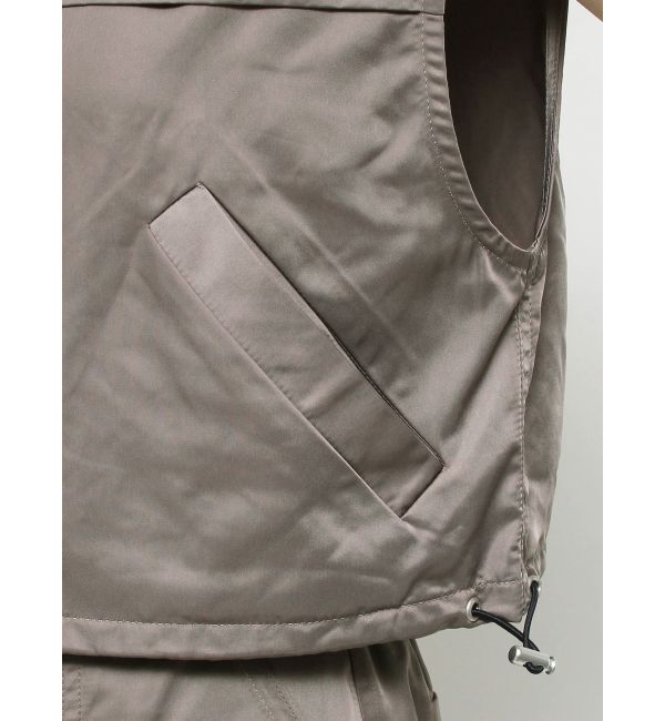 EVRIS「フードドロストショートベスト【セットアップ着用可能】」|ベスト・ジレ|