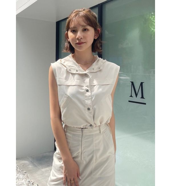 EVRIS「フードドロストショートベスト【セットアップ着用可能】」|ベスト・ジレ|