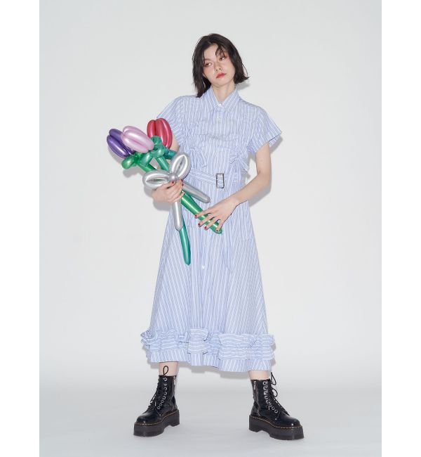 jouetie「ギャザーリボンシャツワンピース」|ワンピース|
