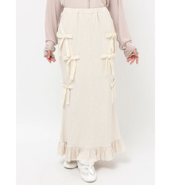 merry jenny「ribbon ribbonリブロングスカート」|スカート|