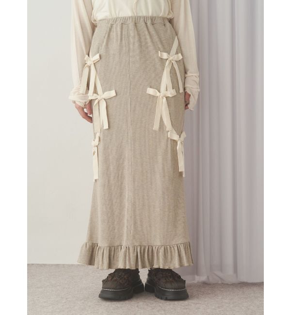 merry jenny「ribbon ribbonリブロングスカート」|スカート|