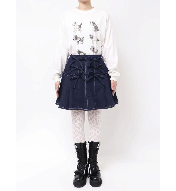 merry jenny「リボンリボンプリーツミニスカート」|スカート|