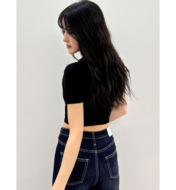 GYDA「Gydaパフスリーブニットトップス」|ニット・セーター|