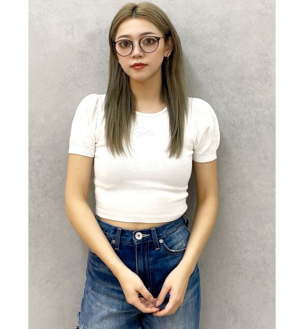 GYDA「Gydaパフスリーブニットトップス」|ニット・セーター|