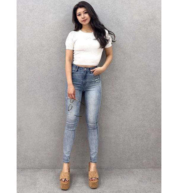 GYDA「Gydaパフスリーブニットトップス」|ニット・セーター|